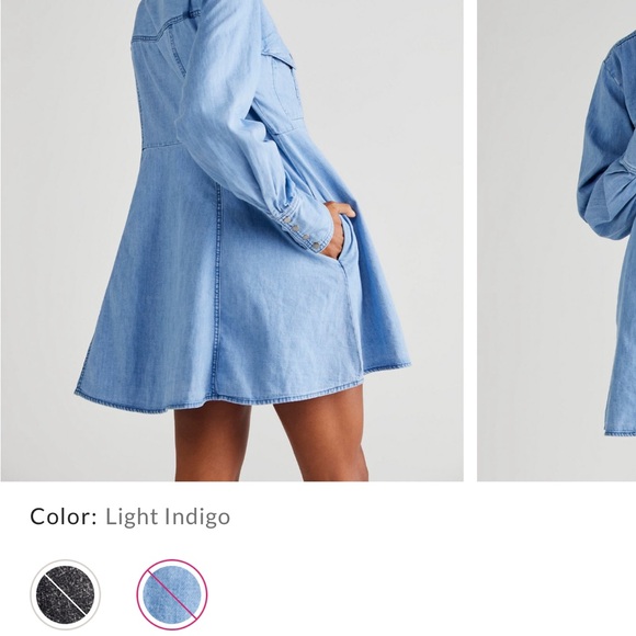 We the Free Sammie Denim Mini Dress M - Picture 2 of 4